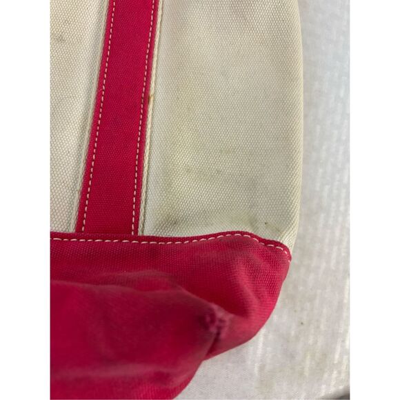 Lands End Boat tote flowers Pink Cream 15x16" (discoloration) - Picture 10 of 15